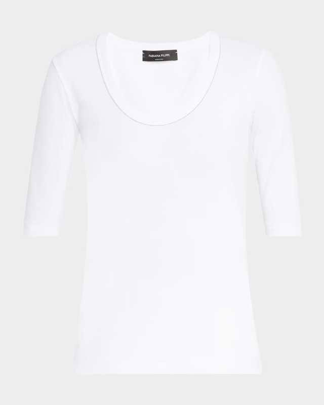 Filo Diamante-Trim Jersey T-Shirt